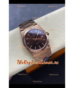 Vacheron Constantin Historiques 222, Reloj súper clonado con esfera marrón en oro rosa