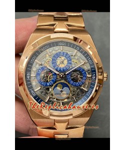 Reloj réplica suizo Vacheron Constantin Overseas Perpetual Calendar de oro rosa