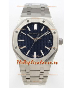 Reloj Royal Oak 15510 con esfera azul, MVMNT con volante de inercia variable, superclon