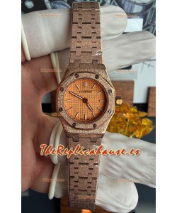 Reloj Royal Oak 67630OR Frosted Mini de 23 mm en oro rosa, superclon