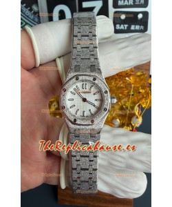 Reloj Royal Oak Frosted 67630BC Mini de 23 mm en oro blanco, superclon