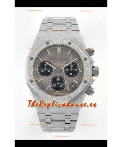Reloj Royal Oak Cronógrafo 26240BC con esfera gris esmerilada, réplica de alta calidad