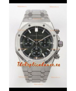 Reloj Royal Oak Chrono 26240 con esfera verde, MVMNT con volante de inercia variable y caja de acero, superclon