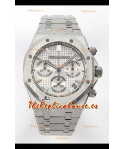 Reloj Royal Oak Chrono 26240 con esfera blanca, MVMNT con volante de inercia variable, caja de acero, superclon