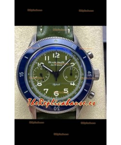 Reloj Blancpain Air Command Superclon con caja de acero y bisel azul