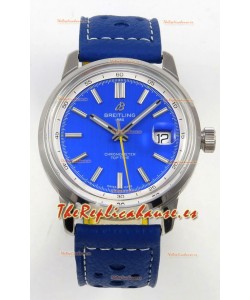Reloj Top Time B31 Superclon de 38 mm con esfera azul y segundero amarillo