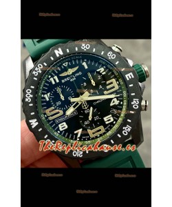 Reloj réplica Breitling Endurance PRO 44 con correa verde y movimiento de cuarzo suizo