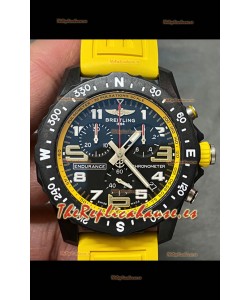 Reloj réplica Breitling Endurance PRO 44 con correa amarilla y movimiento de cuarzo suizo