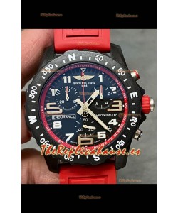 Reloj réplica Breitling Endurance PRO 44 con correa roja y movimiento de cuarzo suizo