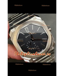Reloj Octo Finissmo Superclon de 7 mm de grosor con esfera negra