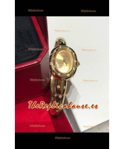 Reloj réplica Baignoire De Cartier Superclon Quartz de oro amarillo