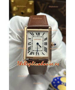 Reloj Cartier Tank Louis automático de 27 mm en oro amarillo, réplica de alta calidad