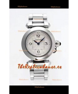 Reloj Pasha De Cartier con caja de acero de 30 mm, réplica de alta calidad