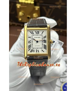 Reloj Cartier Tank Louis automático de 27 mm en oro amarillo, réplica de alta calidad