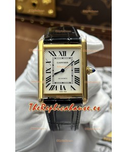Reloj Cartier Tank Louis automático de 27 mm en oro amarillo, réplica de alta calidad