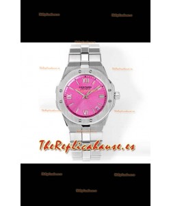 Reloj réplica Chopard Alpine Eagle de acero inoxidable con esfera rosa, superclon