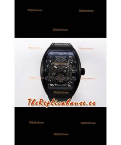 Reloj Franck Muller V45 Tourbillon Skeleton DLC Superclon