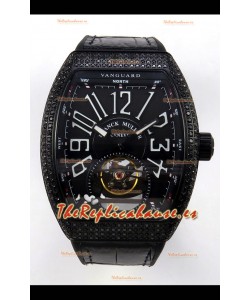 Reloj Franck Muller V45 Tourbillon Black DLC Diamonds Superclon