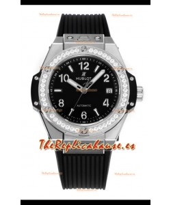 Reloj Hublot Big Bang One Click con bisel de moissanita y esfera negra