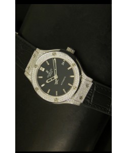 Hublot Classic Fusion 39MM Caja con Diamantes Incrustados 