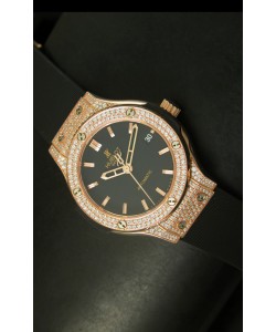 Hublot Classic Fusion 39MM Caja en Oro Rosado con Diamantes