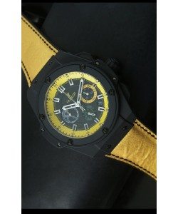 Hublot Big Bang Yellow Reloj de Cuarzo Suizo Tipo Skeleton 45MM