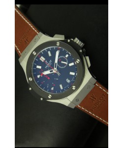 Hublot Big Bang Reloj de Cuarzo Suizo de 45MM, Bisel de Acero Inoxidable Cerámica