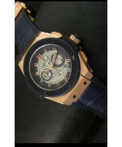 Hublot Big Bang King Reloj de Cuarzo Suizo en Oro Rosado Dial tipo Skeleton 45MM