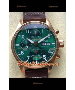 Reloj IWC PILOT'S Cronógrafo de oro rosa con esfera verde Superclon