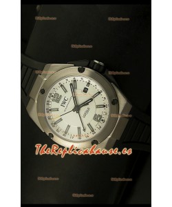 IWC Ingenieur Reloj Réplica Suiza en Titanio Completo, Dial Blanco