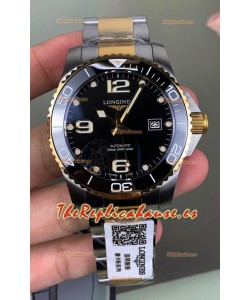 Reloj Longines HydroConquest Superclon bicolor con esfera negra
