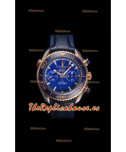 Reloj Omega Speedmaster Planet Ocean bicolor con esfera azul, superclon