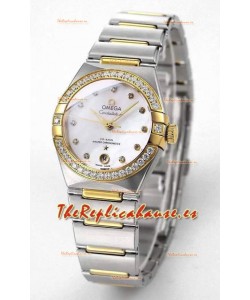 Reloj Omega Constellation 29MM bicolor oro amarillo esfera blanca automático super clon