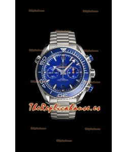 Reloj Omega Speedmaster Planet con esfera azul océano, superclon