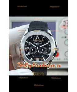 Reloj réplica suizo Patek Philippe Aquanaut 5261 con esfera negra