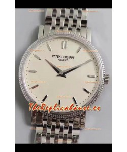 Reloj Patek Philippe Calatrava 5120G Superclon de acero inoxidable con esfera blanca