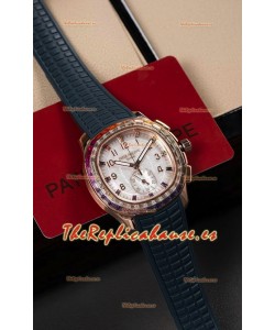 Reloj Patek Philippe Aquanaut 7968 Superclon de oro rosa con correa azul