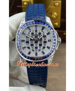 Patek Philippe Aquanaut Luce 5268/461G-001 Reloj Super Clon con Zafiros y Moissanita