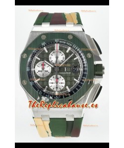 Audemars Piguet Royal Oak Offshore Chronograph Dial Verde Reloj Réplica Super Clone 1:1 - Acero 904L