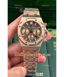 Audemars Piguet Royal Oak Chronograph Réplica Espejo 1:1 - Caja Oro Rosado Dial Marrón en 41MM