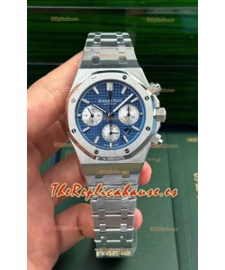 Audemars Piguet Royal Oak Chronograph Dial Azul Correa de Acero Reloj Réplica Suizo