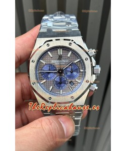 Audemars Piguet Royal Oak Chronograph Dial Gris Correa Acero Reloj Réplica Suizo