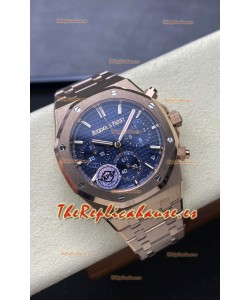 Audemars Piguet Royal Oak Super Clone - Dial Azul Caja Oro Rosado 41MM