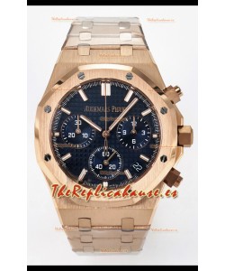 Audemars Piguet Royal Oak Super Clone - Dial Negro Caja Oro Rosado 41MM