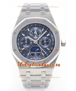 Audemars Piguet Royal Oak Calendario Perpetuo Super Clone Acero 904L Dial en Acero Azul