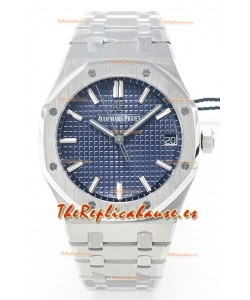 Audemars Piguet Royal Oak 15500 41MM Acero 904L Dial Azul Super Clone Reloj Réplica 
