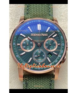 Audemars Piguet CODE 11.59 Chronograph Reloj Réplica Suizo Caja en Oro Rosado Dial Verde