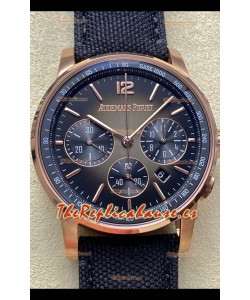 Audemars Piguet CODE 11.59 Chronograph Reloj Réplica Suizo Caja en Oro Rosado Dial Negro