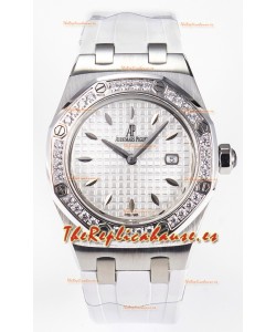 Audemars Piguet Royal Oak 33MM Acero 904L Dial Blanco Cuarzo Reloj Réplica Suizo