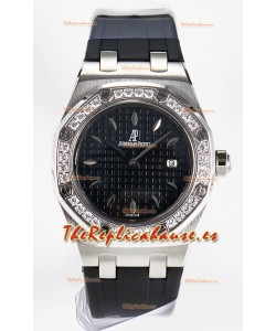 Audemars Piguet Royal Oak 33MM Acero 904L Dial Negro Cuarzo Suizo Reloj Réplica